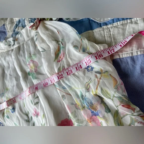 Elena Baldi White Floral Silk Bridal Dainty Ethereal Romantic Sleeveless Top - Picture 10 of 11